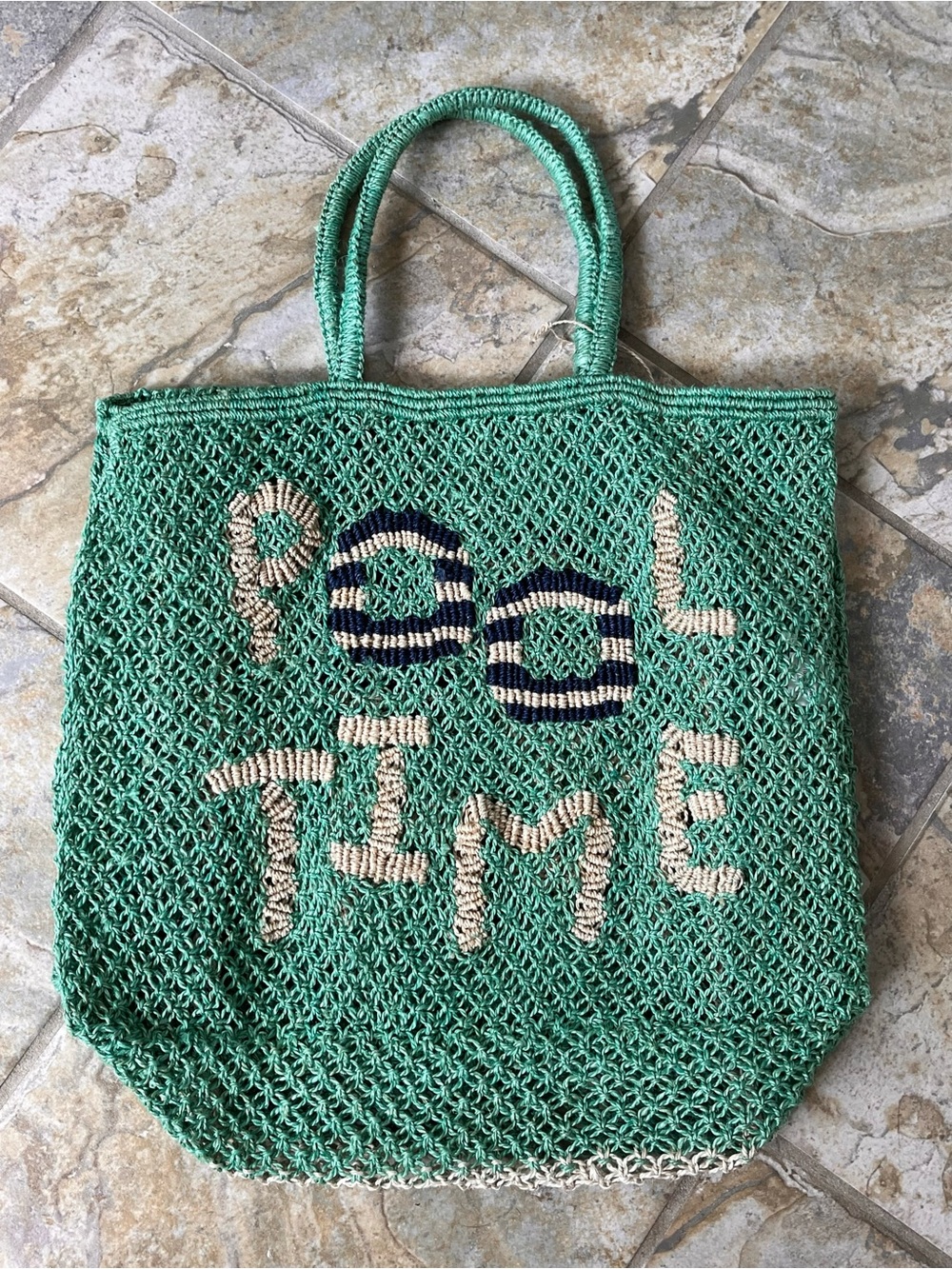 The Jacksons "Pool Time" jute tote bag - Picture 6 of 7